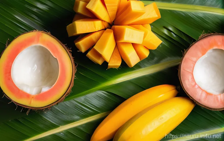 나우루 인기 로컬 음식 - **Prompt 1: Nauruan Seafood Feast - Traditional Grill and Tropical Setting**
A vibrant, sun-dren... 나우루 인기 로컬 음식 - **Prompt 1: Nauruan Seafood Feast - Traditional Grill and Tropical Setting**
A vibrant, sun-dren...